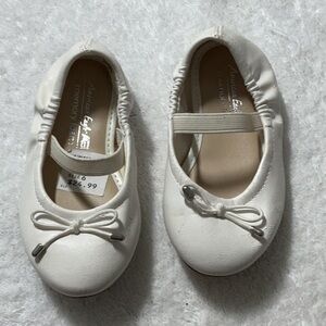 White Kids Slippers with Bow